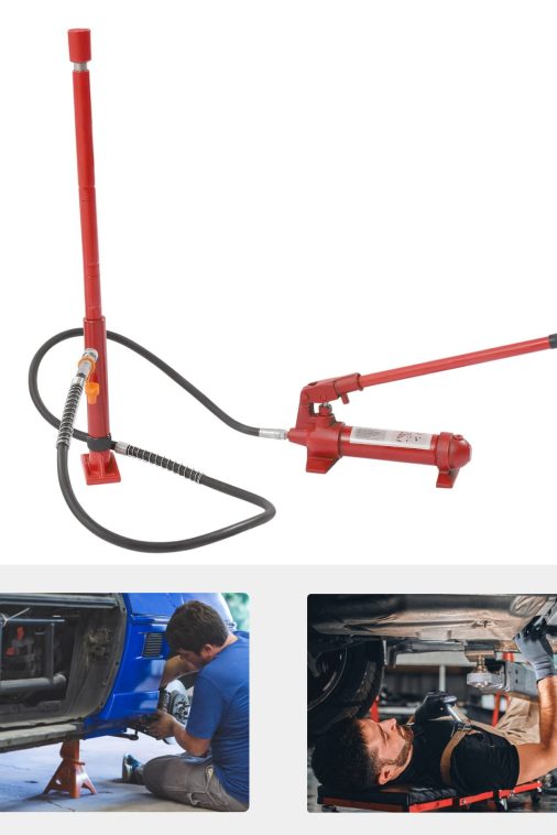 Aiqidi 6 Ton Portable Power Hydraulic Jack Auto Body Frame Machine Repair Kit Lift Ram Heavy Duty with Carrying Storage Case - Image 3