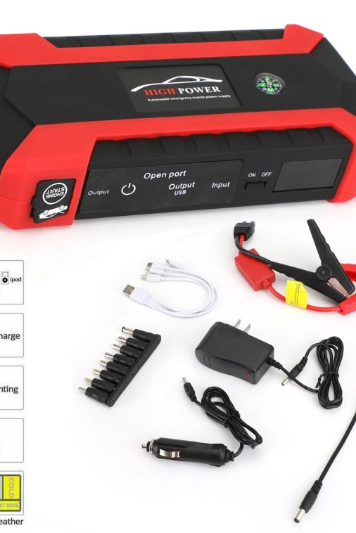 89800mAh 12V Car Jump Starter 4USB Charger Emergency Battery Power Bank Kit - Image 3