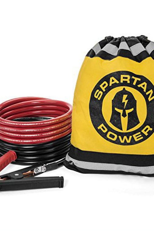 10 foot 1/0 AWG Heavy Duty Jumper Cables Set by Spartan Power