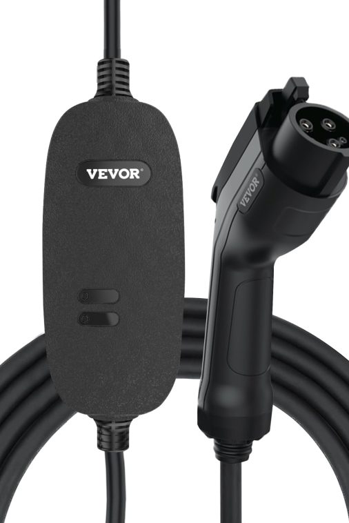VEVOR Level 2 EV Charger, 16 Amp 110V-240V 3.84 kW, Portable Electric Vehicle Charger with 25 ft Charging Cable NEMA 6-20 Plug, SAE J1772 Standard Plug-in Home EV Charging Station for Electric Cars