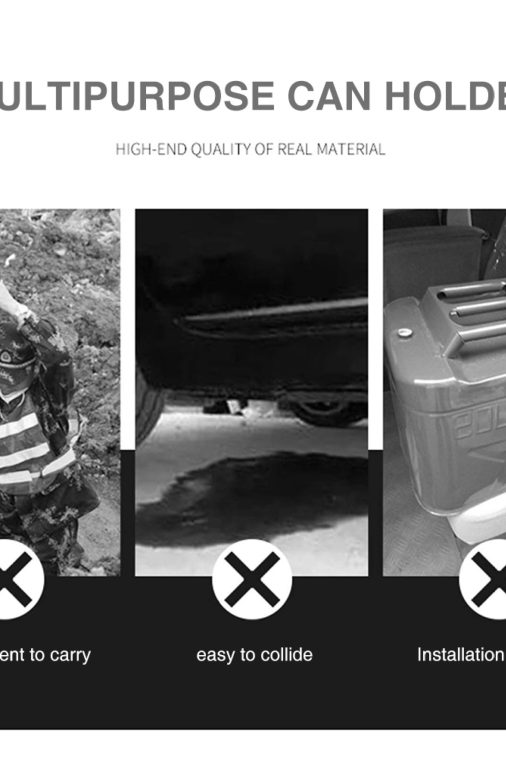 EUBUY Adjustable Metal Jerry Can Holder for 10L/20L Fuel Tank Lockable Fuel Oil Petrol Water Alcohol Container Carrier - Image 5