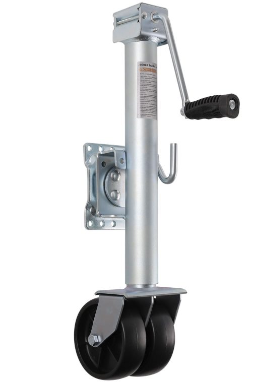 Weize Trailer Jack, Heavy Duty Swivel Boat Trailer Jack with Dual Wheels, 2000 lbs, 14" Lift