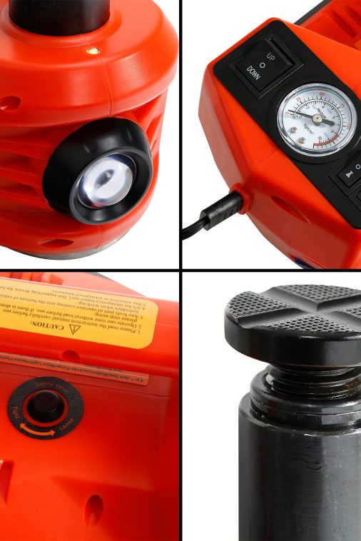 TCFUNDY 5 Ton Hydraulic Car Jack Kit Electric Floor Jack Lift Kit w/ Impact Wrench & Tire Inflator Pump - Image 4