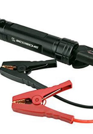 SCOSCHE PBJF400 PowerUp 400 Torch Portable 1,000 Lumen Flashlight and Car Jump Starter with 5,100 mAh 400A Portable Battery with USB Port for use in 4 and 6-Cylinder Vehicles or Motorcycles