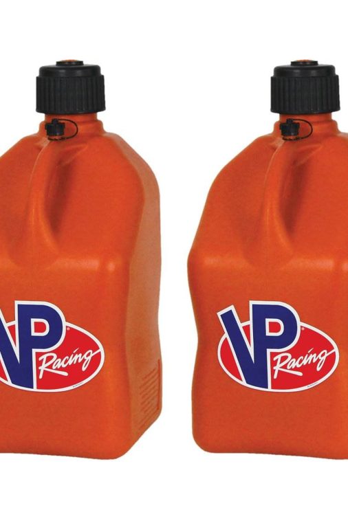VP Racing Fuels Motorsport 5.5 Gallon Square Utility Jugs, Orange (2 Pack)