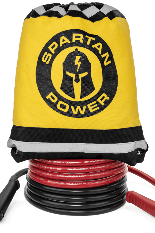 10 foot 1/0 AWG Heavy Duty Jumper Cables Set by Spartan Power - Image 6