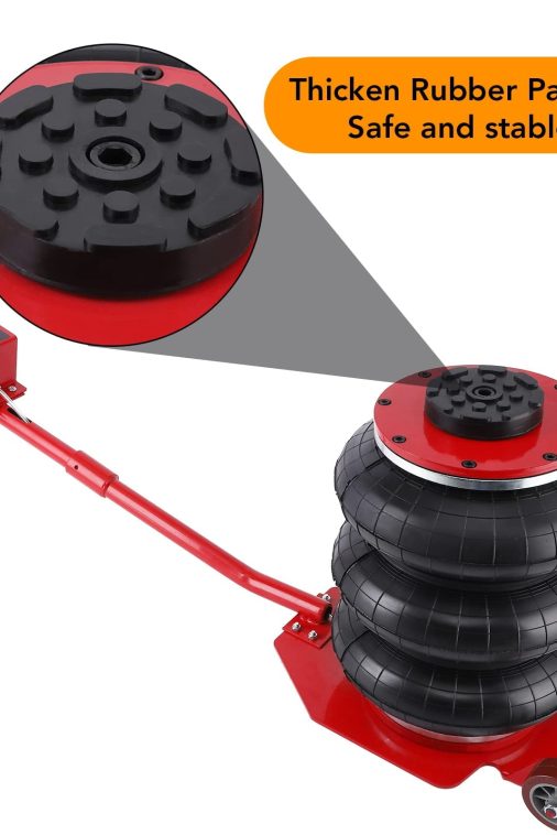 WhizMax 3 Ton/6600LBS Triple Bag Air Jack, Long Hand, Lifting Height Up to 15.75 Inches, Portable and Easy to Use, Red - Image 8