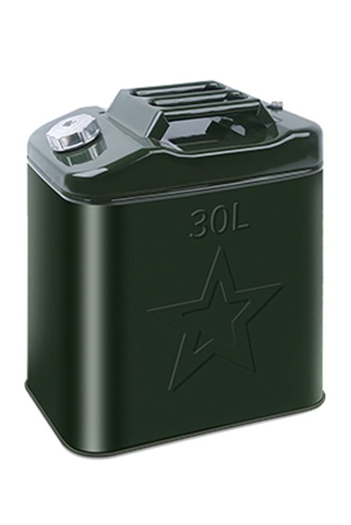 MoreChioce 30L Metal Jerry Can Car Canister Holder Storage Tank with 3 Handles for Water Petrol Oil Water Alcohol