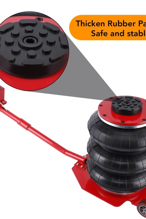 Air Jack, 3 Ton/6600 lbs Triple Bag Air Jack, 3-5S Lift Up to 15.75 Inch Fast LiftingJack for Cars with Long Handle - Image 7
