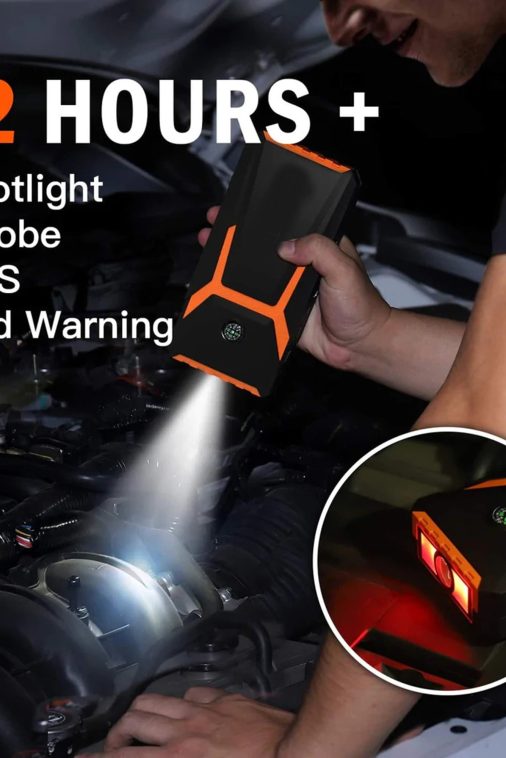 800A Peak 18000mAh Car Jump Starter up to 7.0L Gas Power Bank Battery (T8) - Image 6