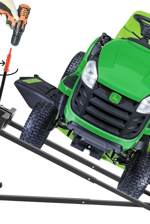 WIILAYOK Lawn Mower Lift Jack with Manual Handle & Power Tool,Riding Telescopic Lift with 882 Lbs Weight Capacity for Garden Tractors Lawn Mowers - Image 5