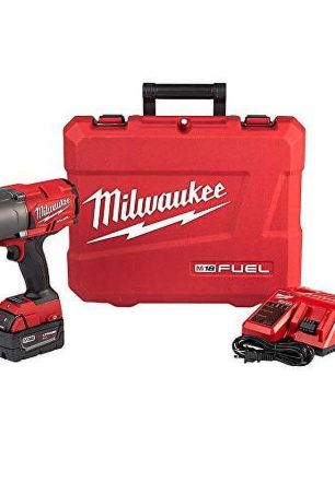 Milwaukee M18 FUEL 18-Volt Lithium-Ion Brushless Cordless 1/2 in. Impact Wrench with Friction Ring Kit with One 5.0Ah Batteries