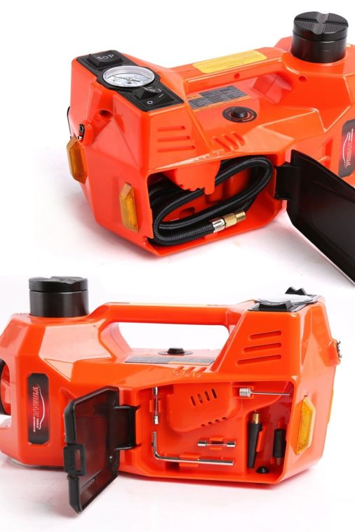 TCFUNDY 5 Ton Hydraulic Car Jack Kit Electric Floor Jack Lift Kit w/ Impact Wrench & Tire Inflator Pump - Image 7