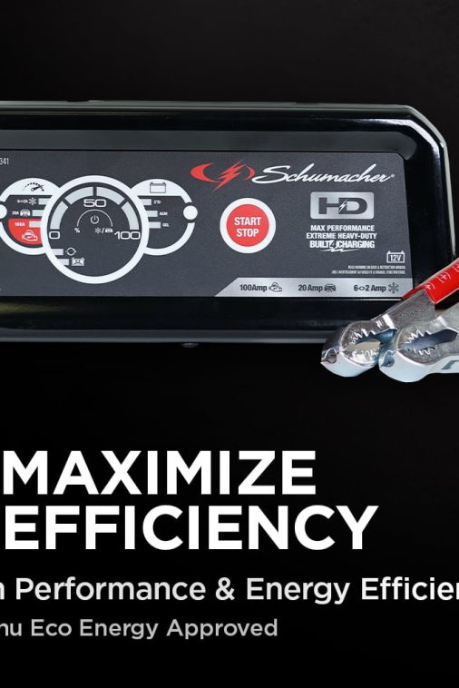 Schumacher Fully Automatic Battery Charger, Engine Starter, Maintainer and Auto Desulfator- 100 Amp/20 Amp, 12V - Image 5