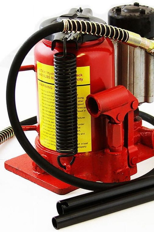 Stark 12-Ton Air/ Hydraulic Bottle Portable Air-Operated Bottle Jack Lift Jack Vehicle with Handle, Red