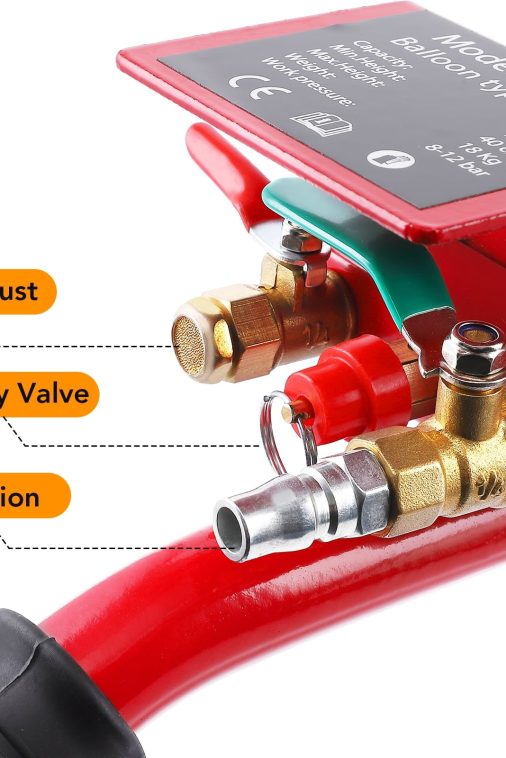 Air Jack, 3 Ton/6600 lbs Triple Bag Air Jack, 3-5S Lift Up to 15.75 Inch Fast LiftingJack for Cars with Long Handle - Image 5