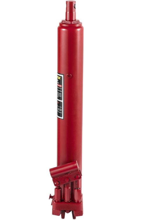 VEVOR Hydraulic Long Ram Jack, 8 Tons/17636 lbs Capacity, with Dual Piston Pump and Clevis Base, Manual Cherry Picker with Handle, for Garage/Shop Cranes, Engine Lift Hoist, Red - Image 6