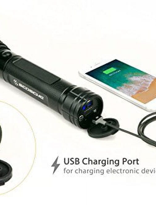 SCOSCHE PBJF400 PowerUp 400 Torch Portable 1,000 Lumen Flashlight and Car Jump Starter with 5,100 mAh 400A Portable Battery with USB Port for use in 4 and 6-Cylinder Vehicles or Motorcycles - Image 6