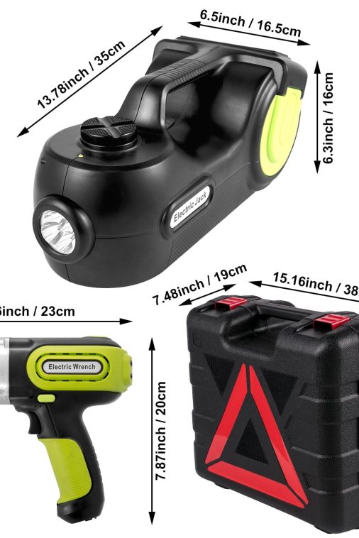 VEVOR Electric Car Jack 5ton Car Jack Hydraulic, Electric Floor Jack with Electric Impact Wrench, LED Light Hydraulic Jack Car Repair Tool, 155-530mm Lifting Range for SUV MPV Sedan Truck Repair - Image 10