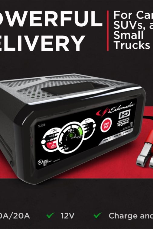 Schumacher Fully Automatic Battery Charger and Engine Starter- 20A/80A, 12V - Image 4