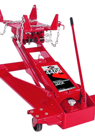 AFF - Transmission Jack - Hydraulic - Floor Style - Square Style W/ Tool Trays - 4,400 Lbs. Capacity - 8.5" Min H to 34" High H - Manual Hand Pump - Heavy Duty
