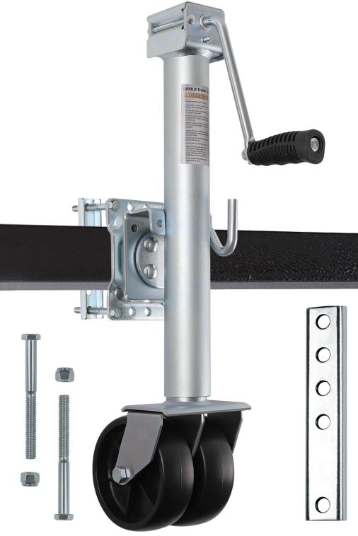 Weize Trailer Jack, Heavy Duty Swivel Boat Trailer Jack with Dual Wheels, 2000 lbs, 14" Lift - Image 6