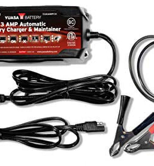 Yuasa YUA3AMPCH 12V 3-Amp Battery Charger 50 State Compliant