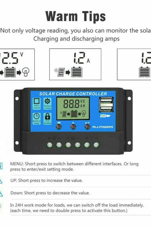 Xhy Solar Panel Kit 400W with Controller and Power Inverter Battery Charger Maintainer for Boat Car RV Motorcycle Marine Automotive - Image 9