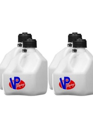 VP Fuel Containers 3 gal Square Motorsports Jug - White - Case of 4