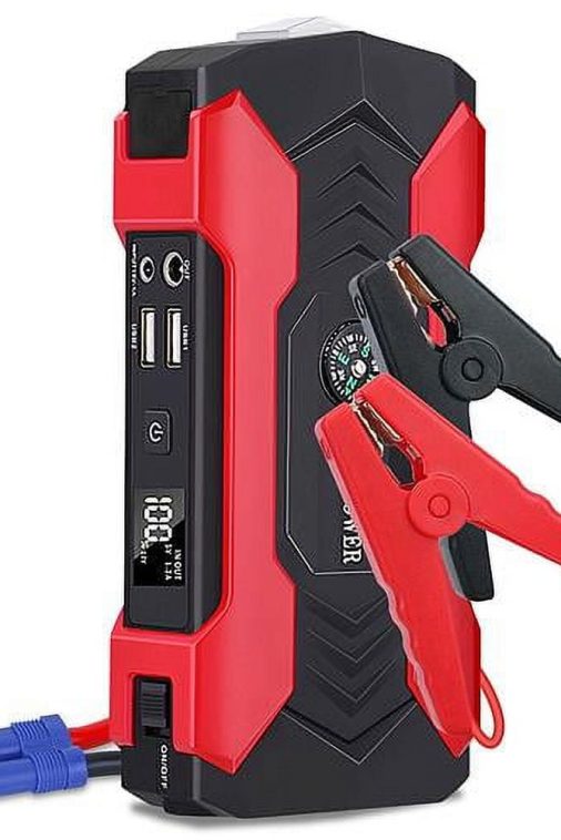 [Pack of 2] Car Jump Starter Booster 800A Peak 28000mAh 12V Battery Charger (Up to 6.0L Gas or 3.0L Diesel Engine) w/ LCD Screen 4 Modes LED Flashlight