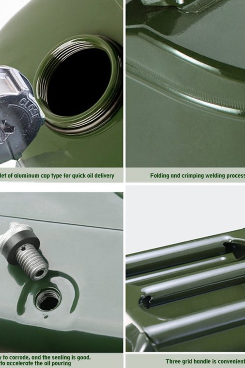 MoreChioce 30L Metal Jerry Can Car Canister Holder Storage Tank with 3 Handles for Water Petrol Oil Water Alcohol - Image 3