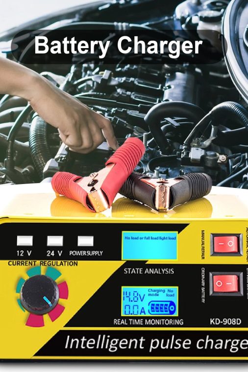 XWQ Storage Battery Charger Digital Display Multiple Protection High Efficiency 12V 24V Car Battery Charger for Automobile