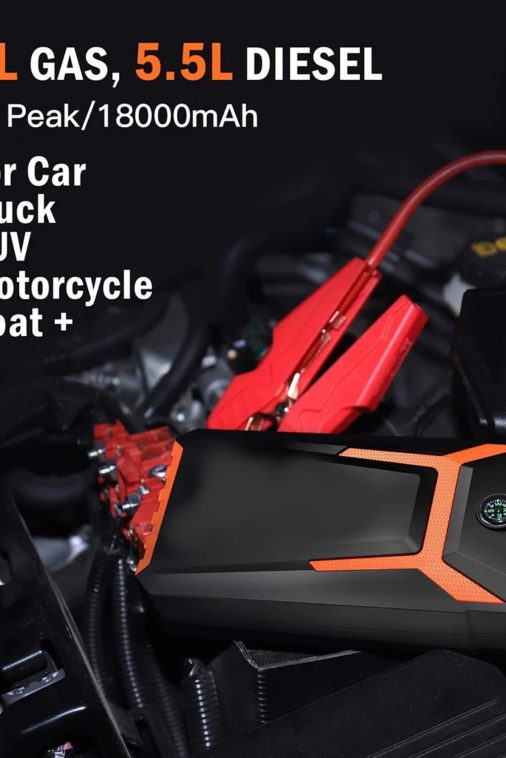 800A Peak 18000mAh Car Jump Starter up to 7.0L Gas Power Bank Battery (T8) - Image 4