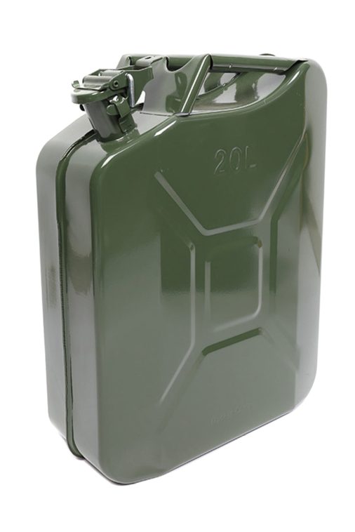 MoreChioce 20L Green Metal Jerry Can Store Container with Fixed Spout for Petrol Oil Water Alcohol - Image 4