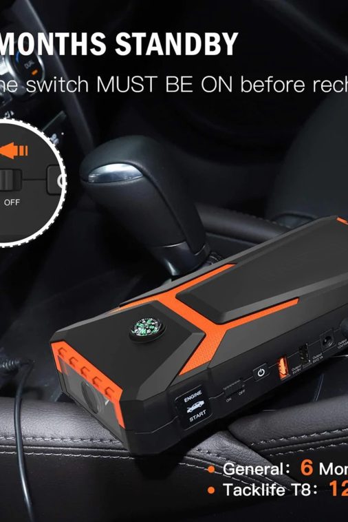 800A Peak 18000mAh Car Jump Starter up to 7.0L Gas Power Bank Battery (T8) - Image 5