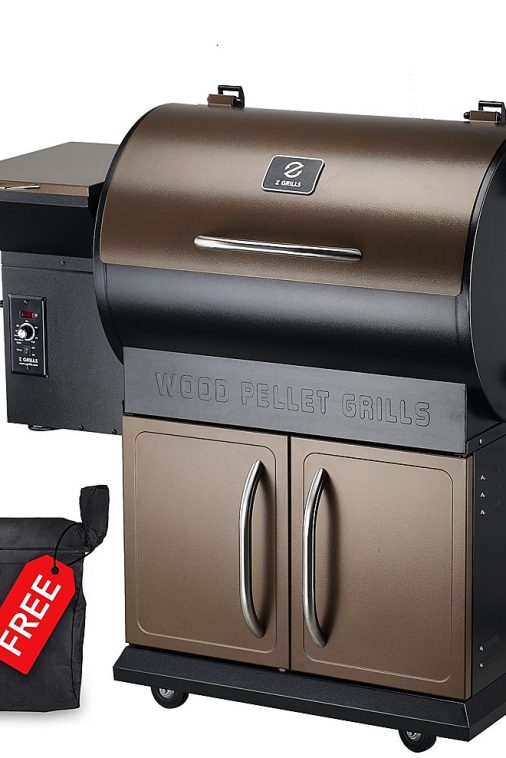Z Grills ZPG-700D - Wood Pellet Grill and Smoker with Cabinet Storage 694 sq. in. - Bronze - Image 6